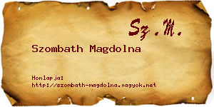 Szombath Magdolna névjegykártya